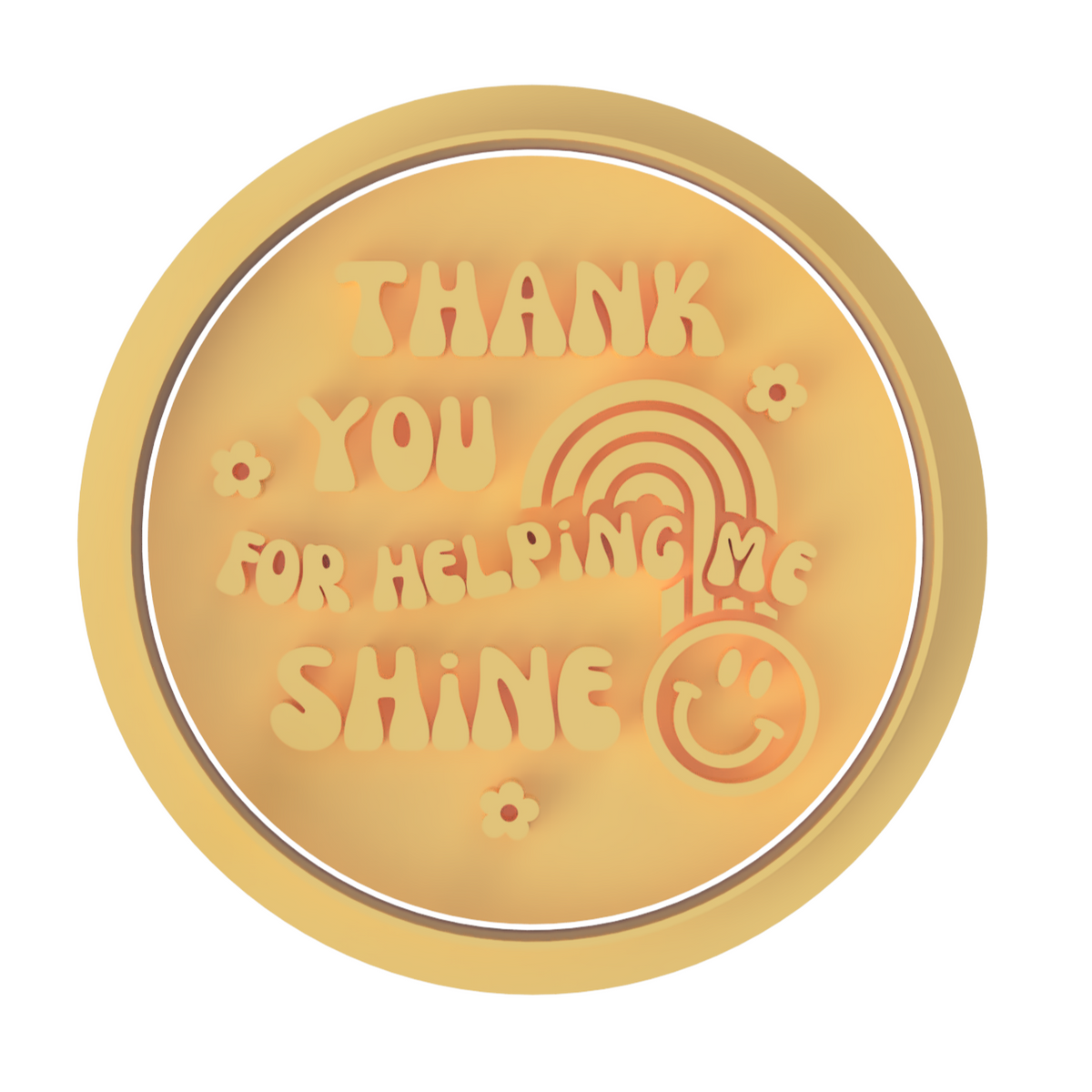 Groovy Thank you for Helping me shine stamp