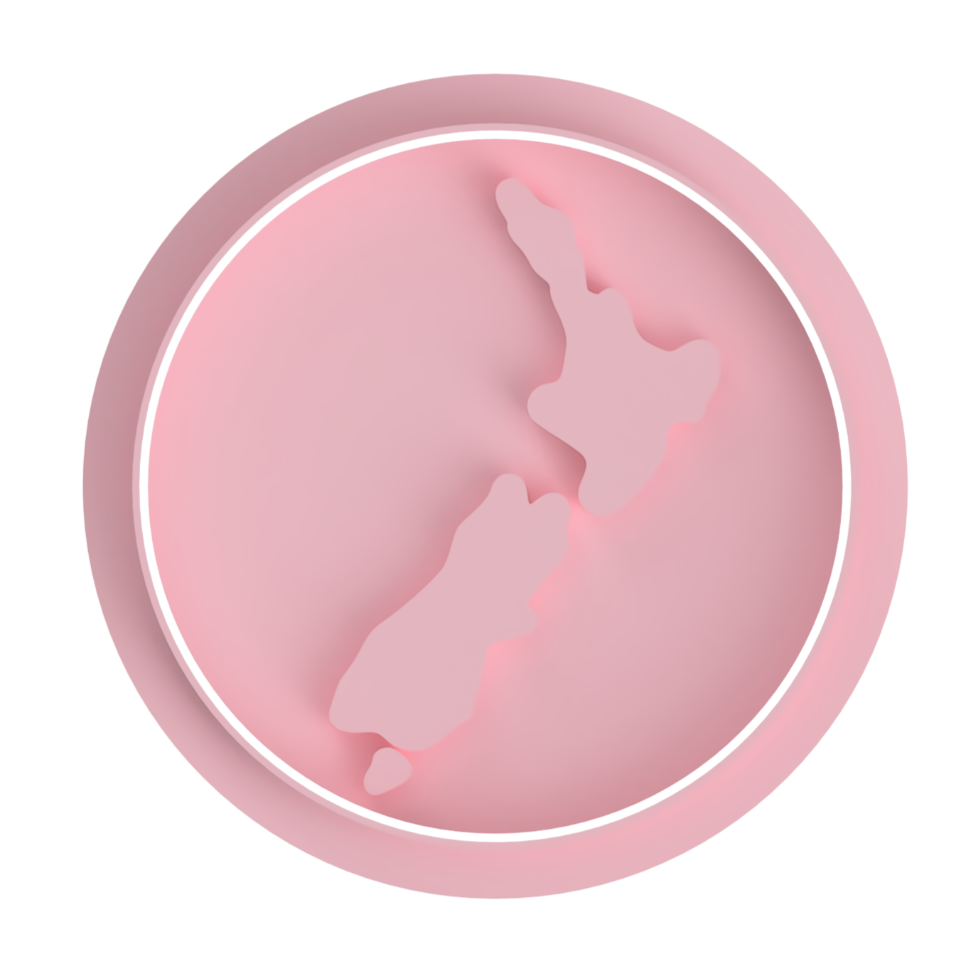 New Zealand Map Outline V2 Stamp only