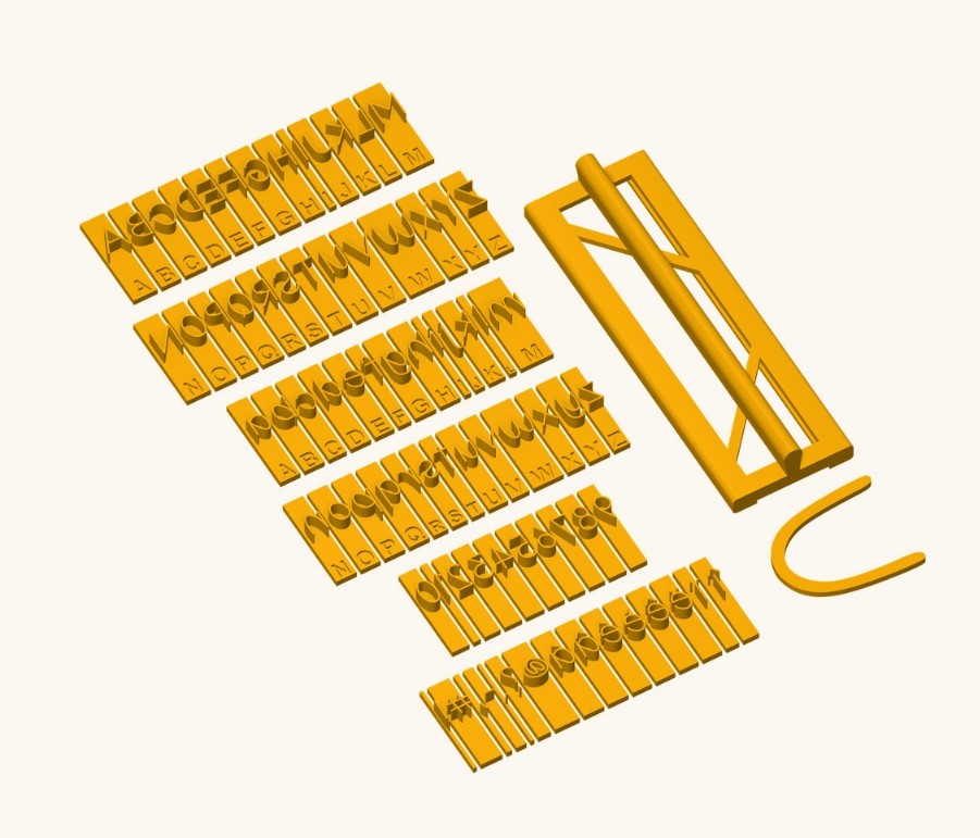 Orion Alphabet Letter Stamp Set with Holder