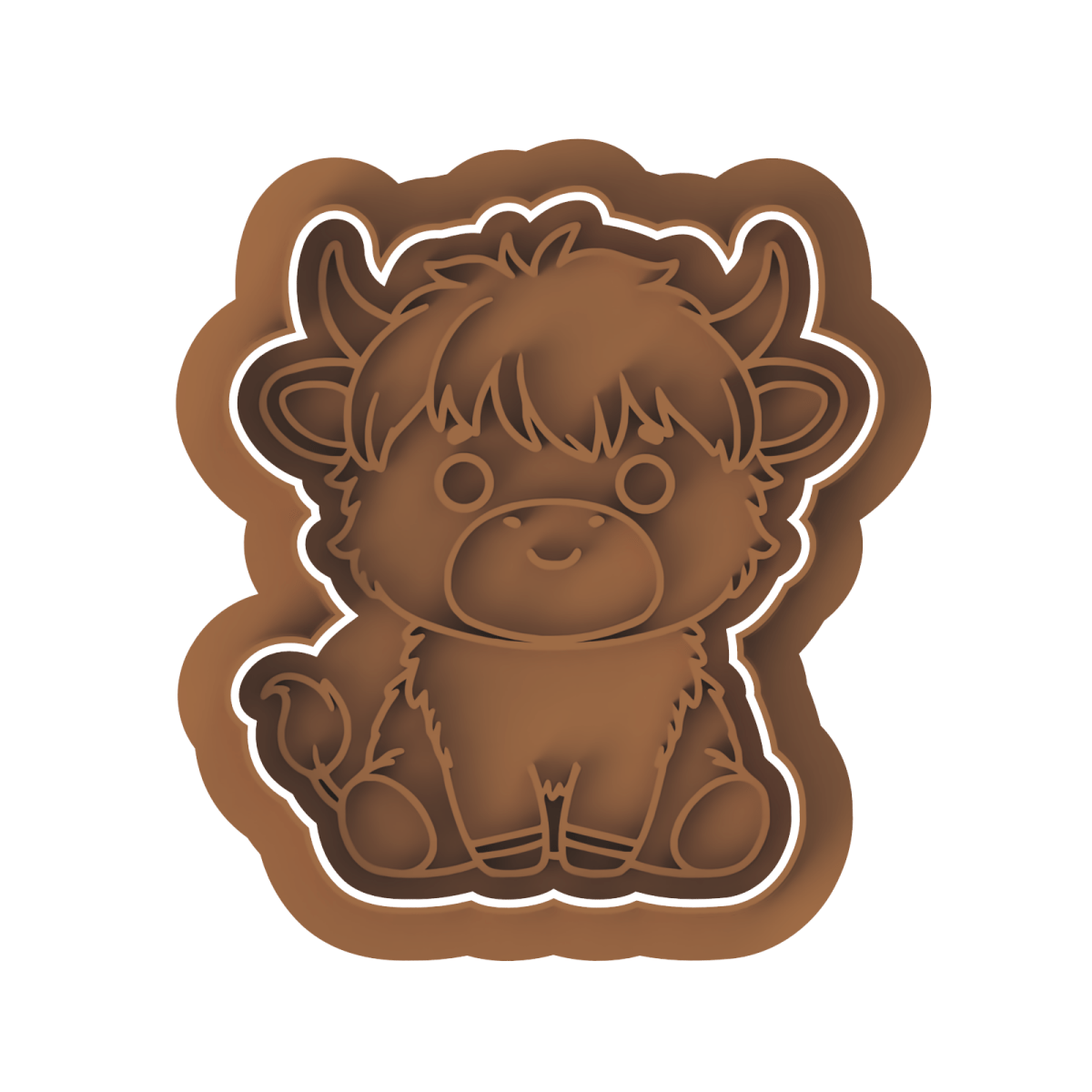 Baby Highland Cow Cutter and Stamp - Chickadee