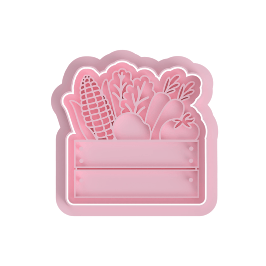Basket with Vegetables Cutter and stamp - Chickadee