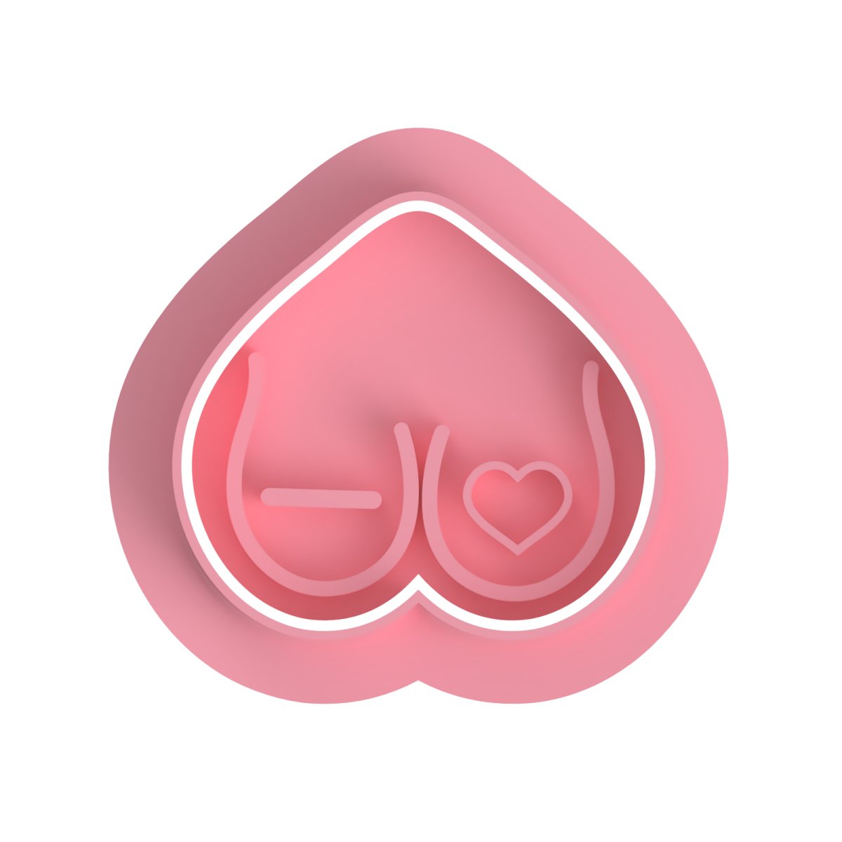 Breast Cancer V4 Cutter and stamp - Chickadee