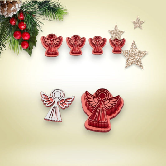 Christmas Angel Cutter with Imprint - Chickadee