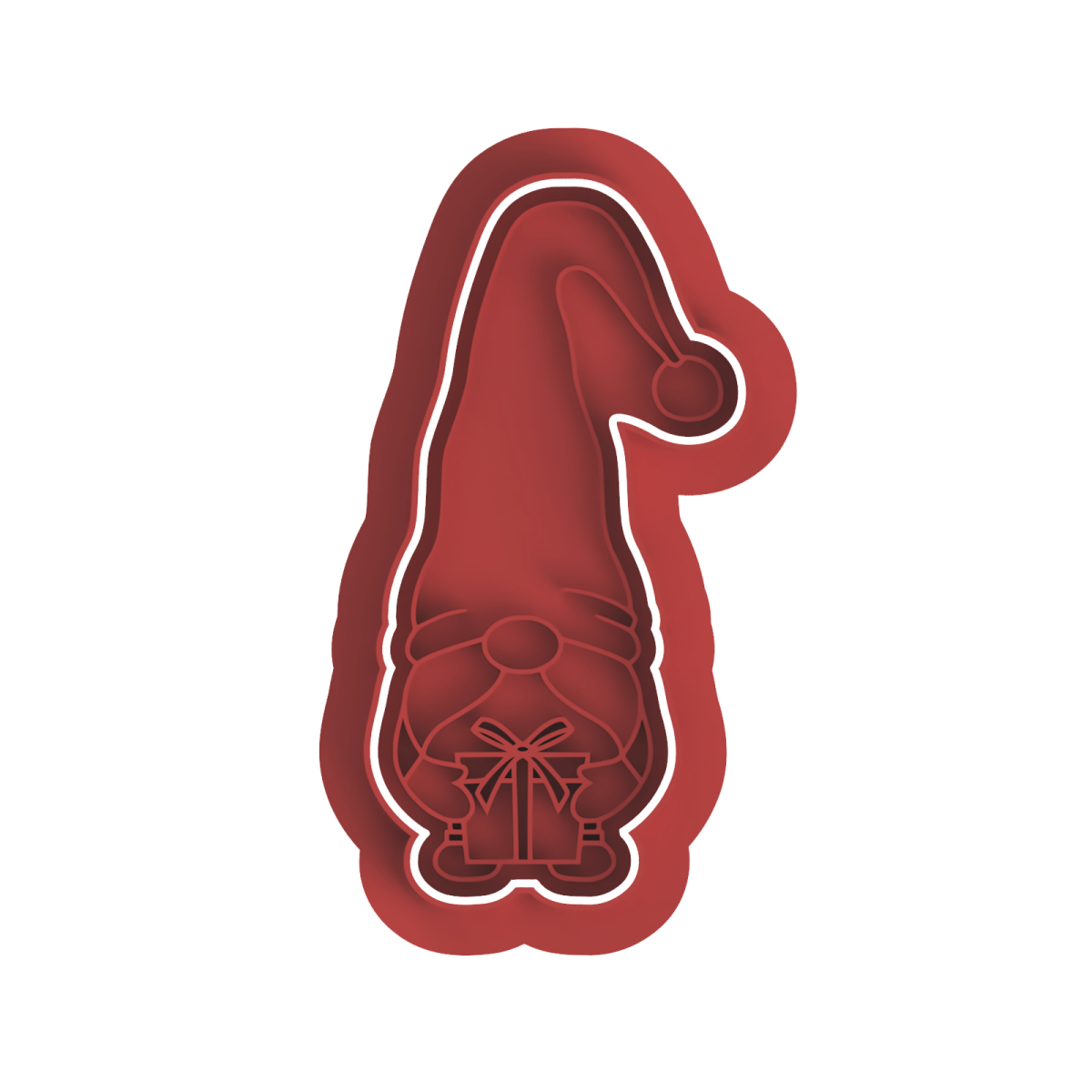 Christmas Gnome cutter and stamp - Chickadee