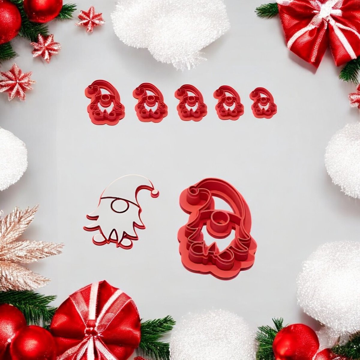 Christmas Gnome Cutter with Imprint - Chickadee