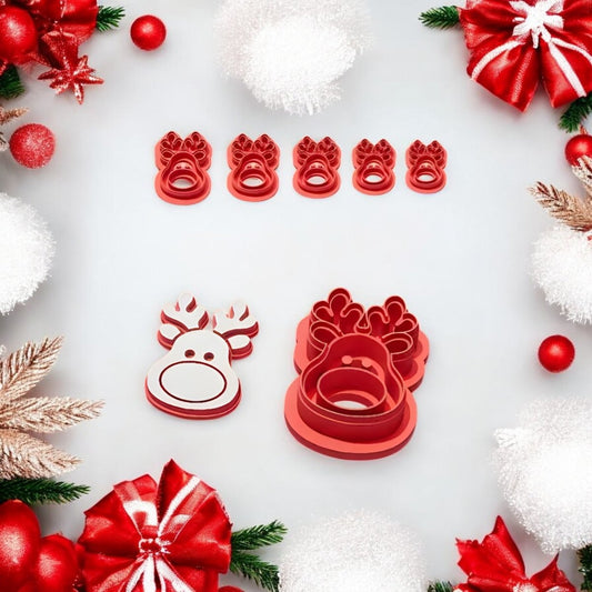 Christmas Reindeer Cutter with Imprint - Chickadee