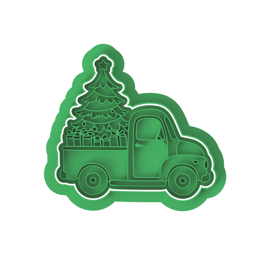 Christmas Truck V1 cutter and stamp - Chickadee