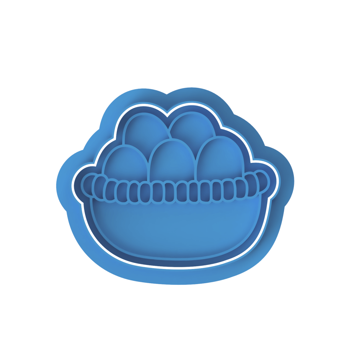 Basket with Eggs Cutter and Stamp