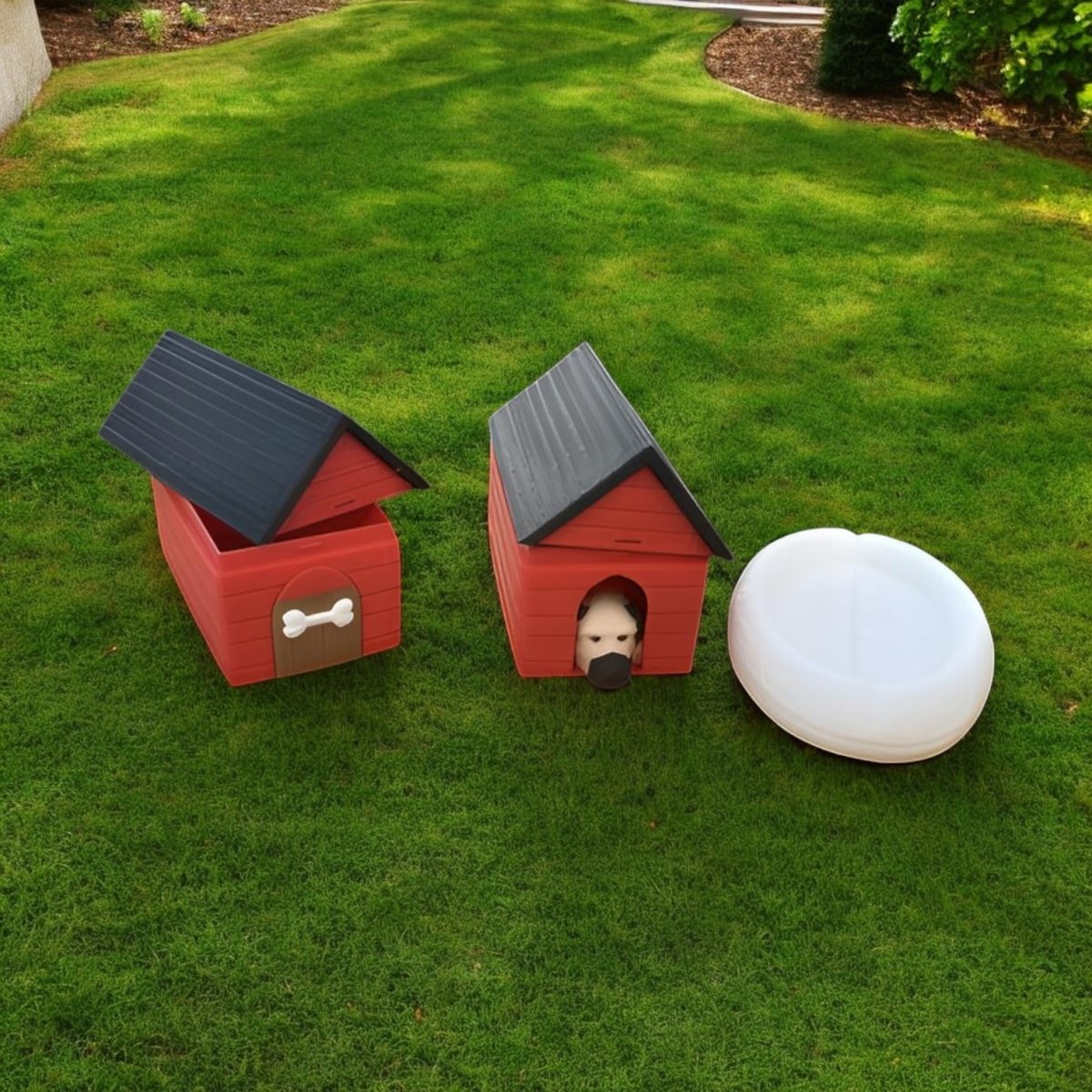 Flexi Dog with Bed and House V1 - Chickadee