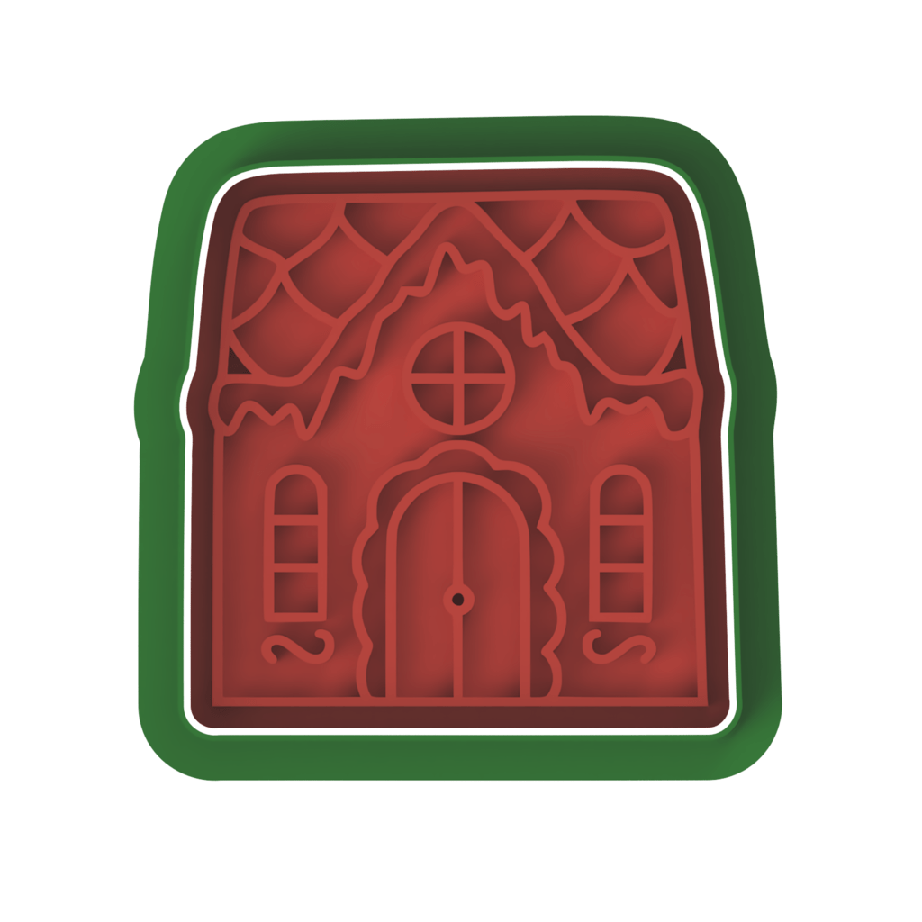 Gingerbread House V3 cutter and stamp - Chickadee