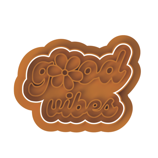 Good Vibes Cutter and stamp - Chickadee