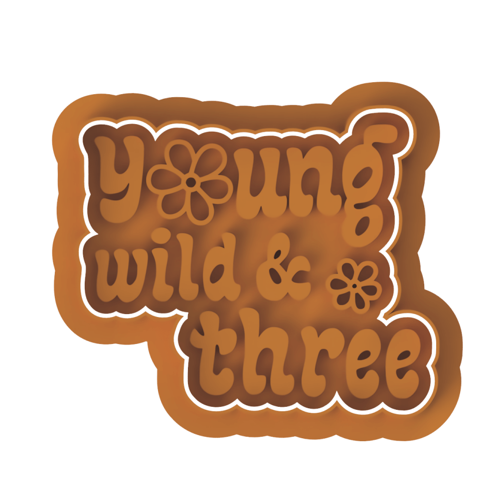 Groovy Three Cutter and stamp - Chickadee