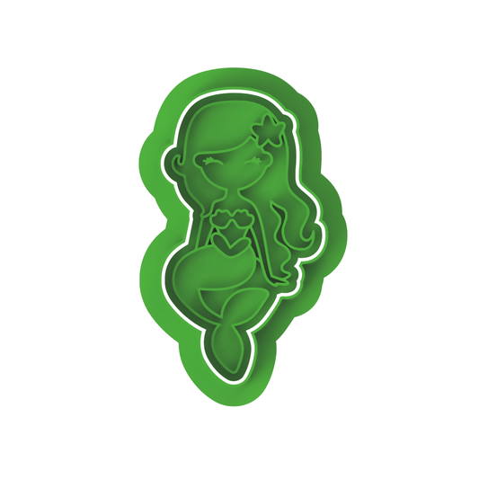 Mermaid V4 Cutter and Stamp - Chickadee