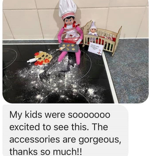 Mini Christmas Baking Prop - Chickadee