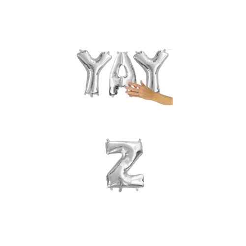 Mini Foil Balloons Silver - Chickadee