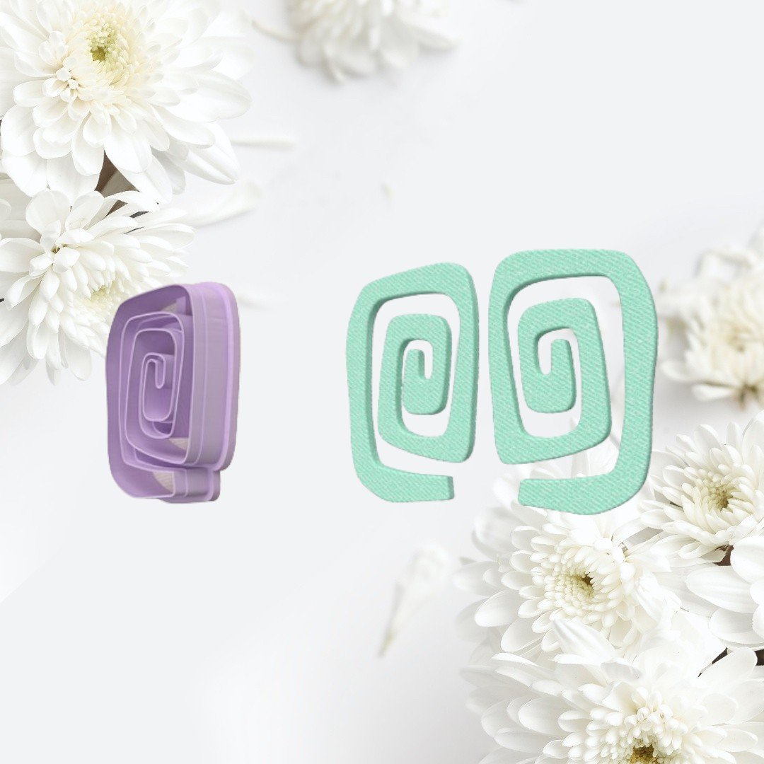 Misshapen Swirl (pair) Cutters - Chickadee