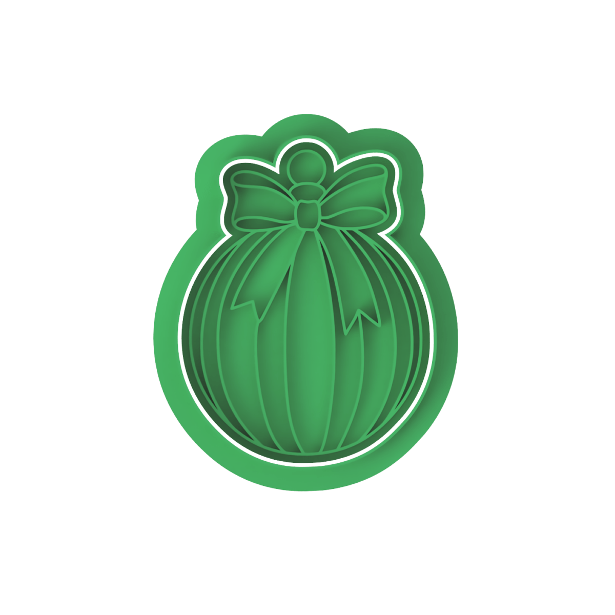 Ornament V4 cutter and stamp - Chickadee