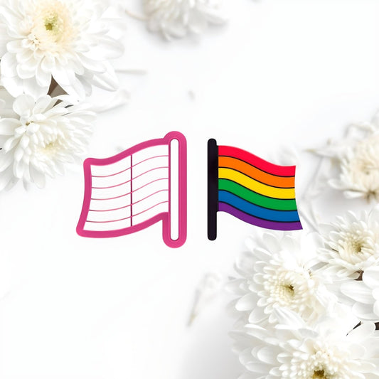 Pride Flag Cutter with Imprint - Chickadee