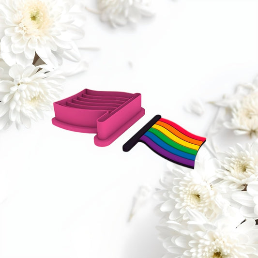 Pride Flag Cutter with Imprint - Chickadee