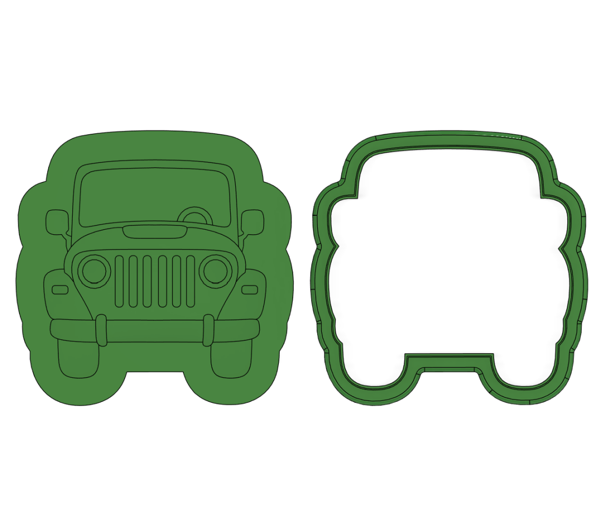 Safari Vehicle V2 (Two - Tone) Cutter and Debosser - Chickadee