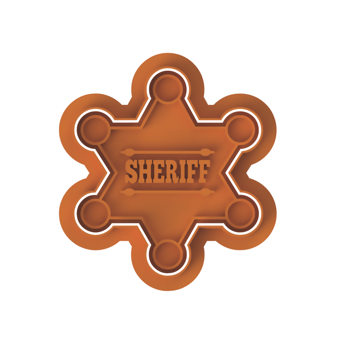 Sheriff Badge V2 Cutter and stamp - Chickadee