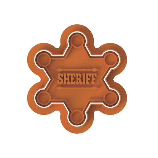 Sheriff Badge V2 Cutter and stamp - Chickadee