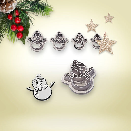 Snowman Cutter with Imprint - Chickadee