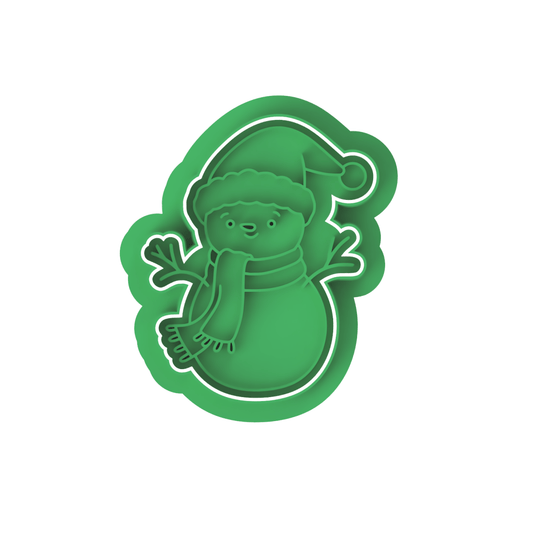 Snowman V4 cutter and stamp - Chickadee