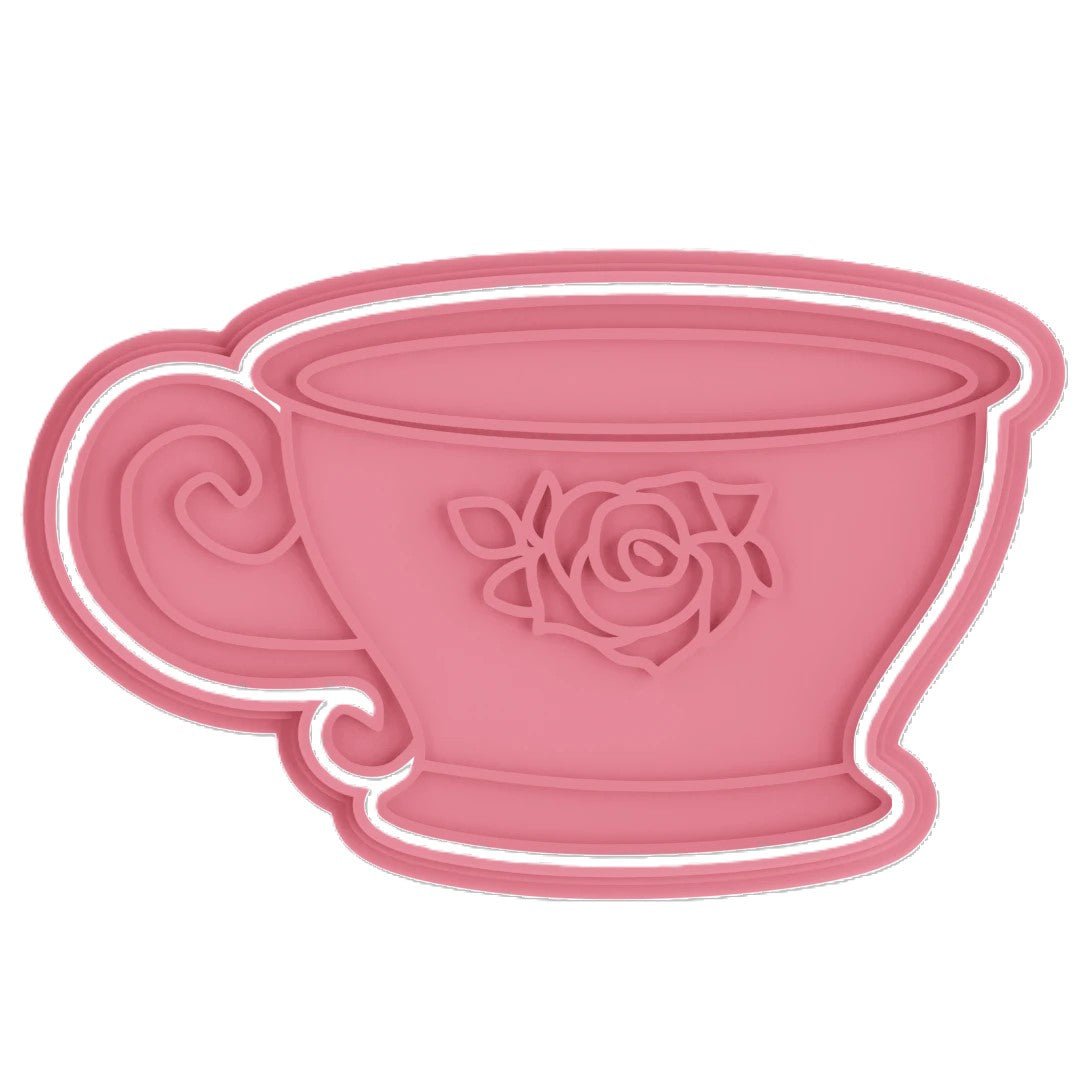 Tea Cup V7 Cutter and stamp - Chickadee