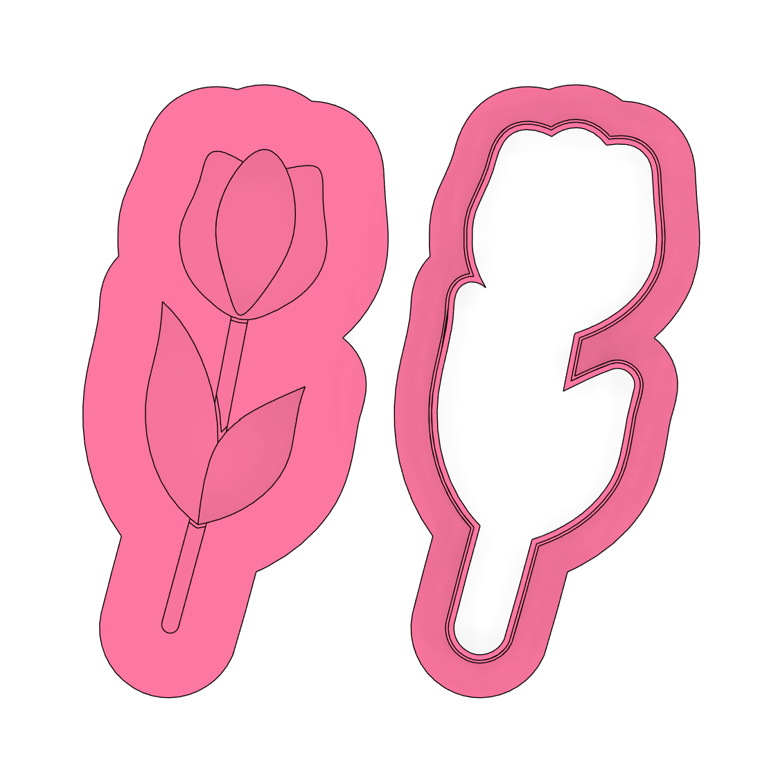 Tulip Flower (Two - Tone) Cutter and Debosser - Chickadee