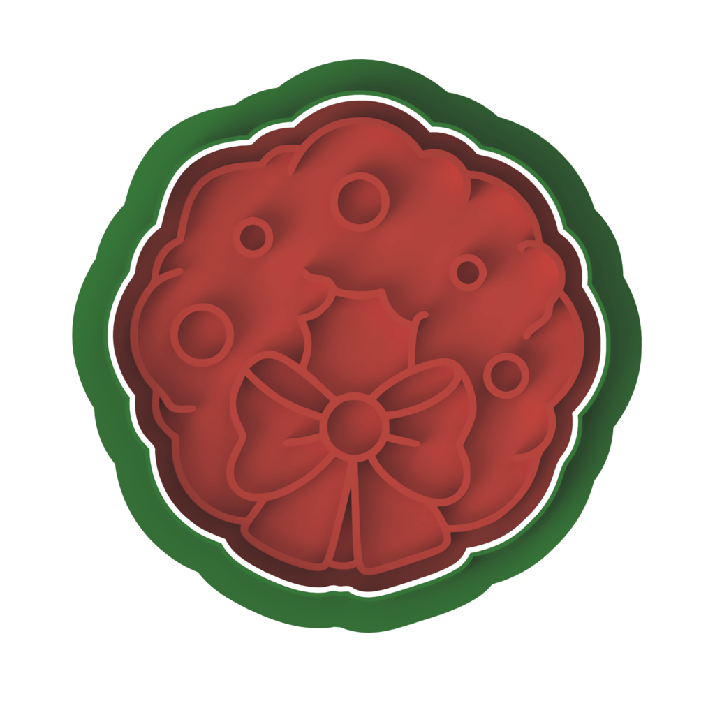 Wreath V1 cutter and stamp - Chickadee