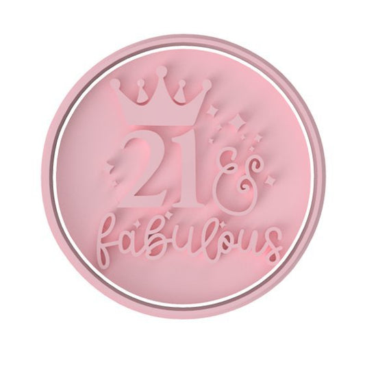 21 & Fabulous stamp only - Chickadee