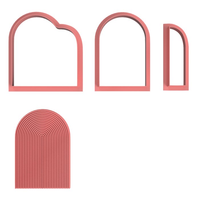 Arch Wave Cutters and stamp set - Chickadee