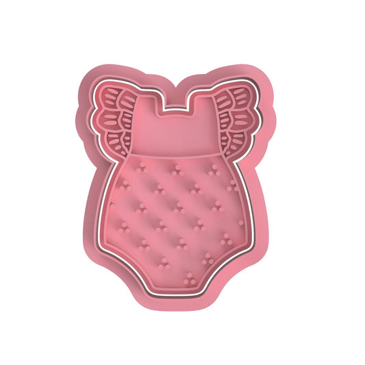 Baby Girl Outfit V3 Cutter and stamp - Chickadee