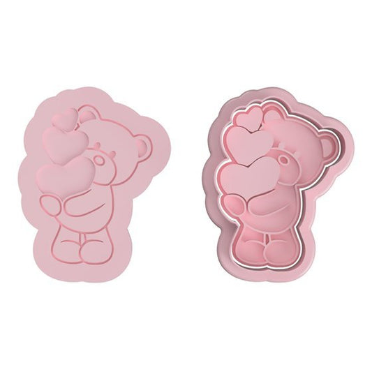 Bear with Heart V4 Cutter and stamp - Chickadee