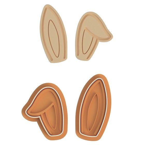 Bunny Ears V1 Cutter and Stamp - Chickadee