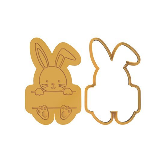 Bunny Name Plaque V2 Cutter and Stamp - Chickadee