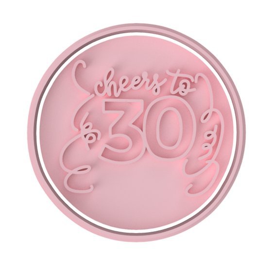 Cheers to 30 stamp only - Chickadee