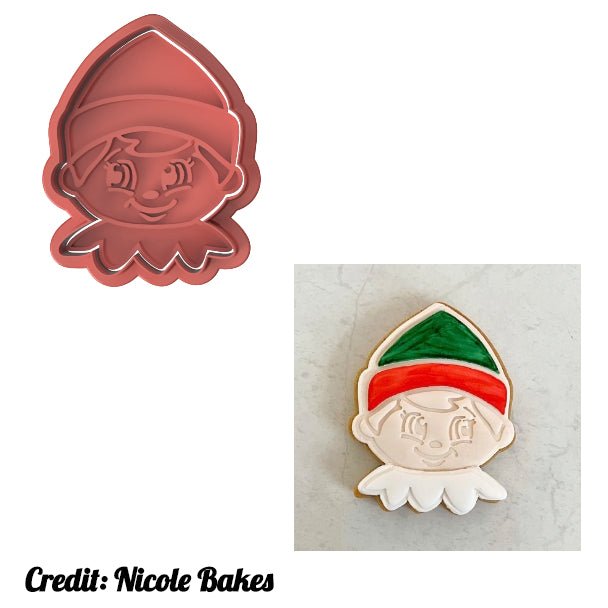 Christmas Elf Face cutter and stamp - Chickadee