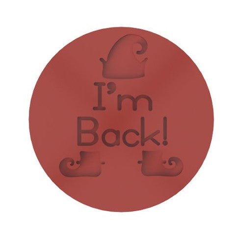 Christmas I'm Back raised stamp only - Chickadee