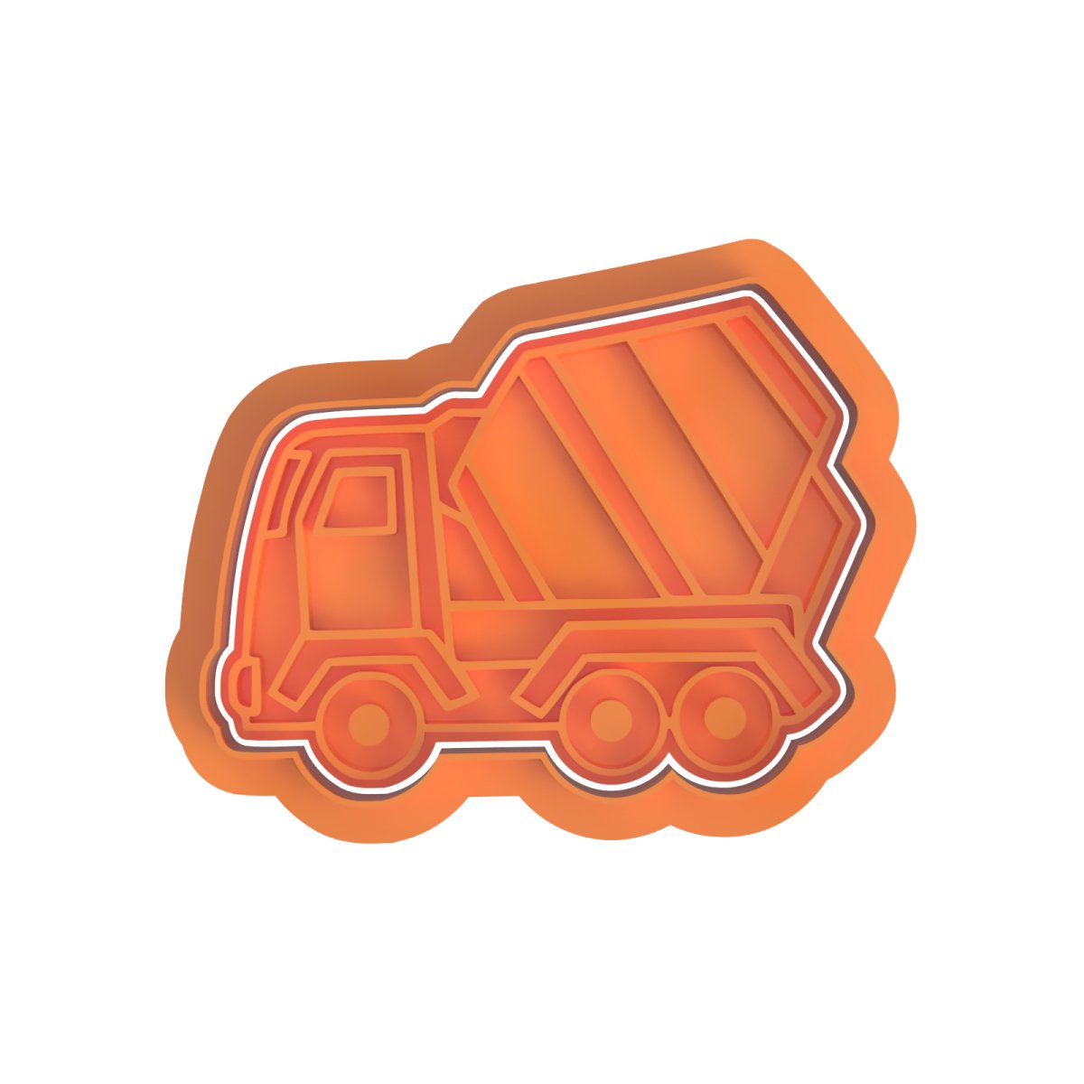 Concrete Truck V1 Cutter and Stamp - Chickadee