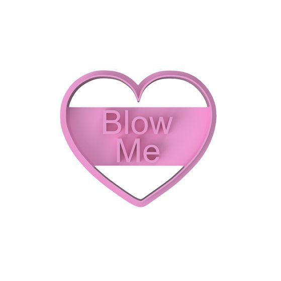 Conversation Hearts Cutter with Imprint stamp - Chickadee