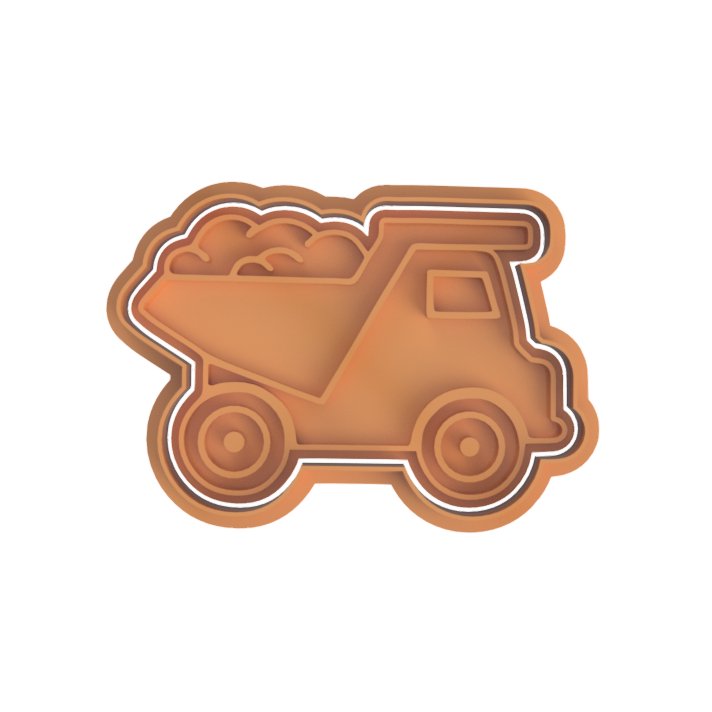 Dump Truck V3 Cutter and Stamp - Chickadee