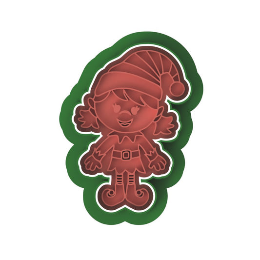 Elf Girl cutter and stamp - Chickadee