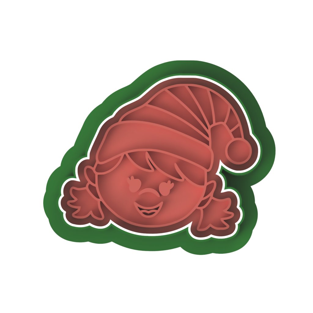 Elf Girl Face cutter and stamp - Chickadee