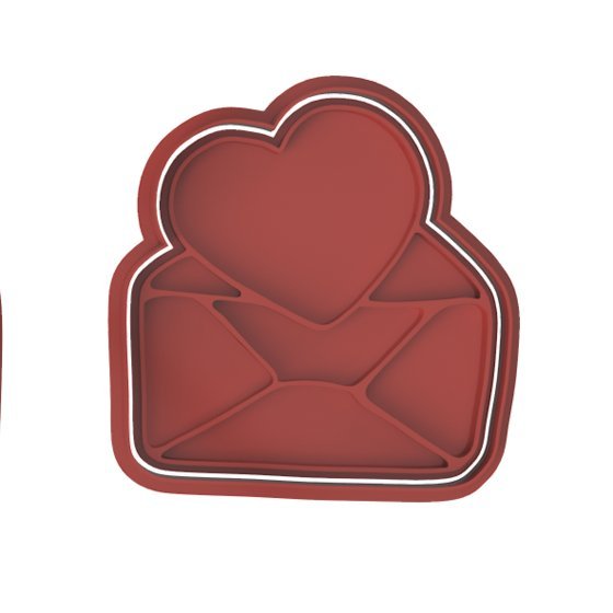 Envelope with Heart Cutter and Embossed stamp - Chickadee