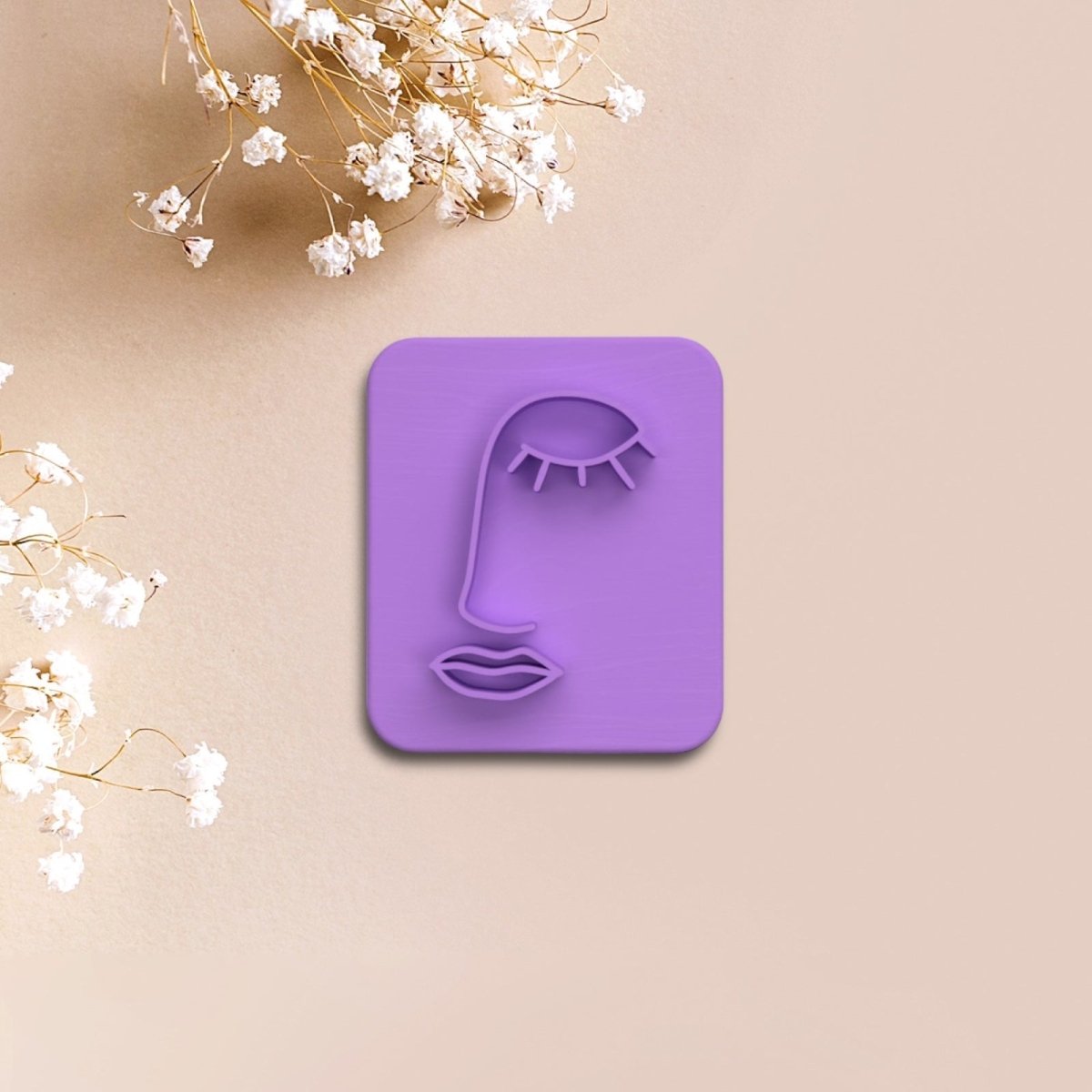 Female Face Silhouette Stamps - Chickadee