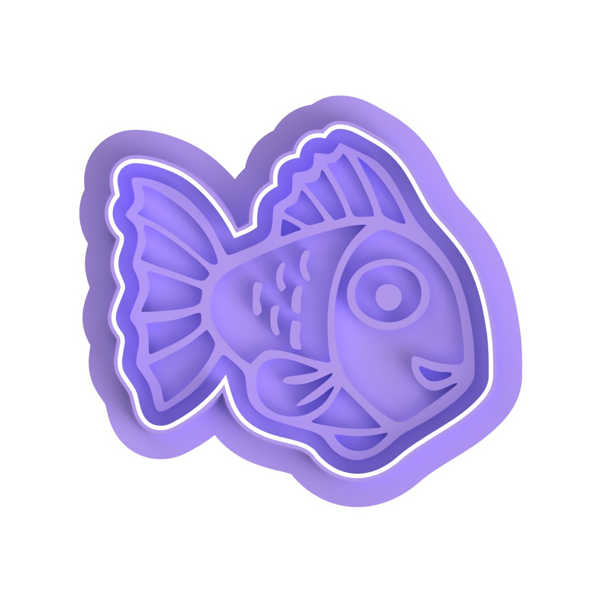 Fish V2 Cutter and stamp - Chickadee