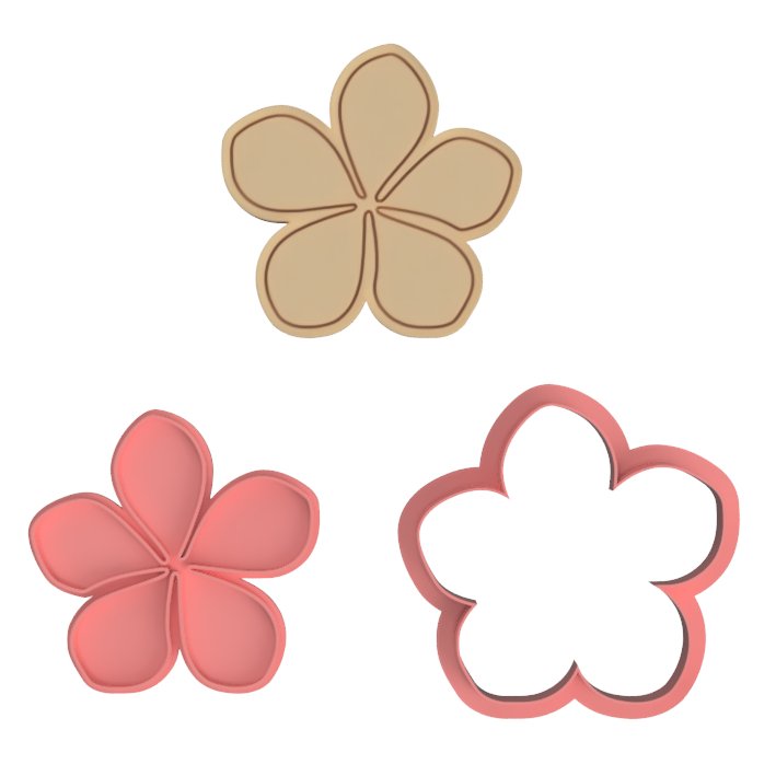 Flower 12 cutter and stamp - Chickadee