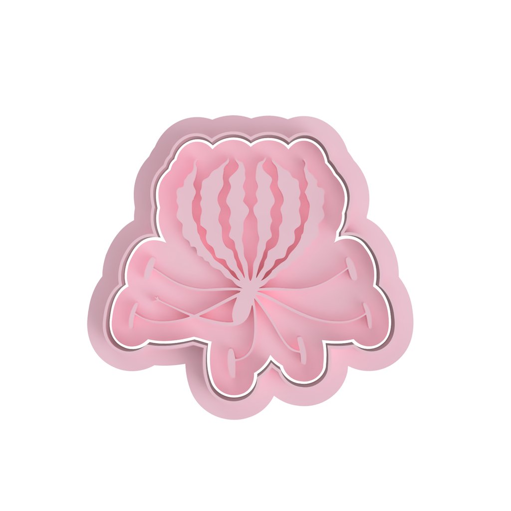 Flower Flame Lily cutter and stamp - Chickadee